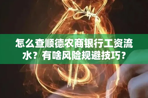 怎么查顺德农商银行工资流水?有啥风险规避技巧? 怎么查顺德农商银行工资流水?有啥风险规避技巧?