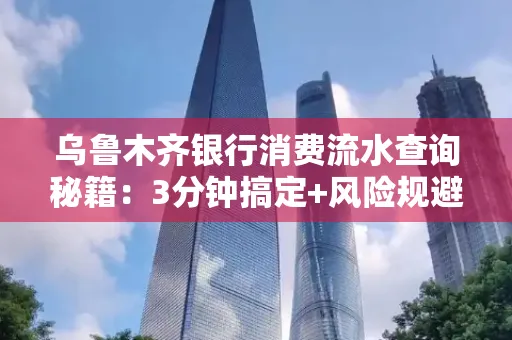 乌鲁木齐银行消费流水查询秘籍：3分钟搞定+风险规避干货